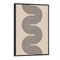Obraz w ramie 50x70 - Bezgraniczne Odbicia - abstrakcyjne linie, geometria - rama czarna