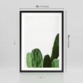 Plakat w ramie 50x70 - Minimalizm Natury - kaktus, zbliżenie - rama czarna