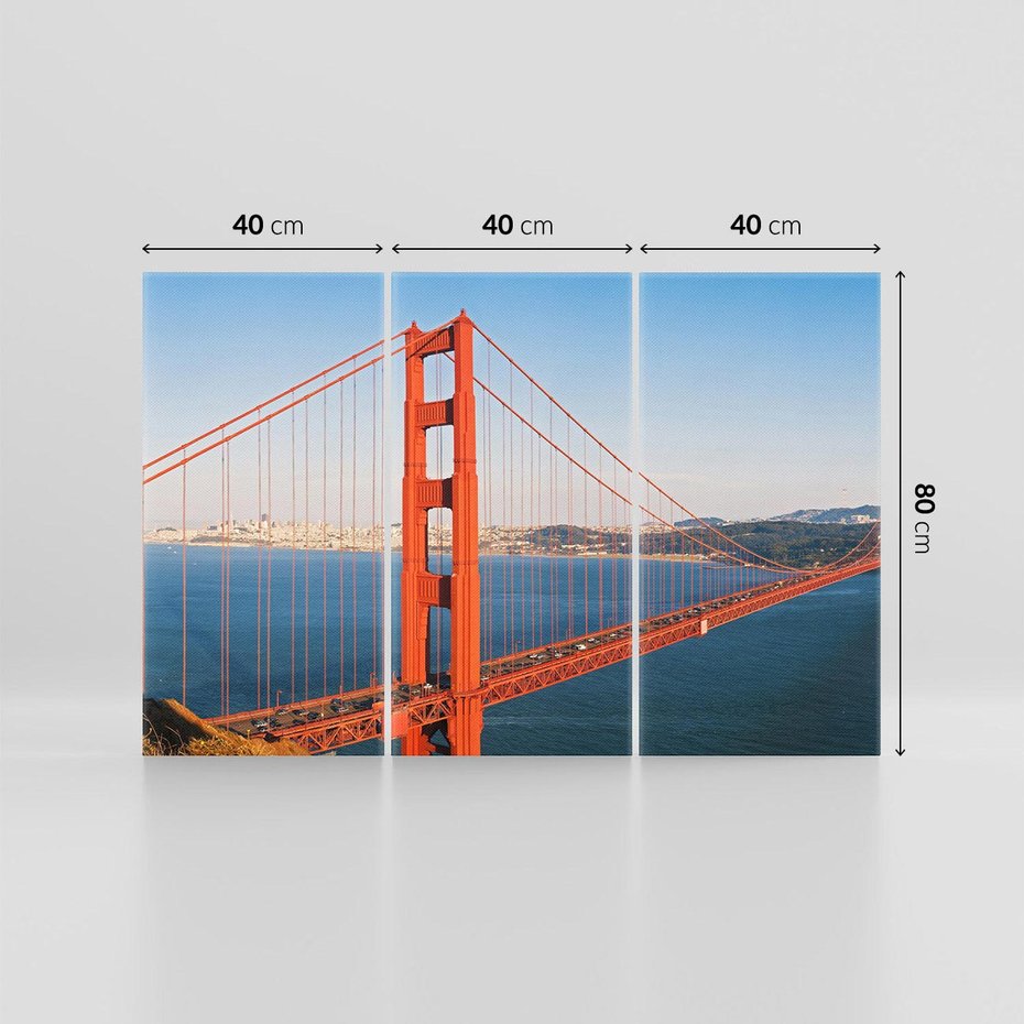 Obraz na płótnie 120x80 - Golden Gate San Francisco - Golden Gate, San