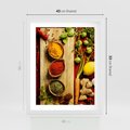 Plakat w ramie 40x50 - Smakowy Zmysł - przyprawy, kuchnia - rama biała