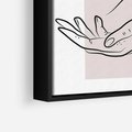 Obraz w ramie 50x50 - Wibracje Nieprzewidywalnych Form - bogo plakat, dłonie - rama czarna
