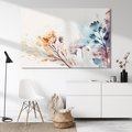 Obraz na płótnie 120x80 - Nostalgiczne tańce pędzla - akwarelowe kwiaty, gałęzie