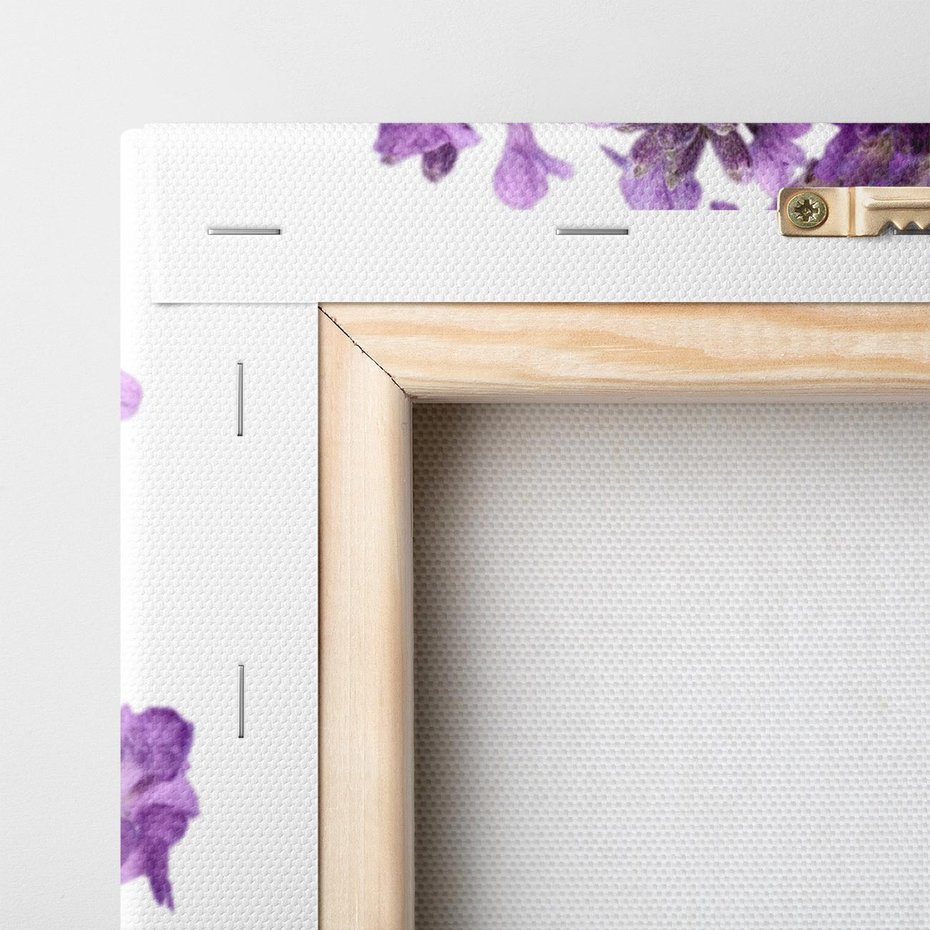 Obraz na płótnie 90x30 - Pola lawendy w pełnym rozkwicie - lawenda, kwiaty