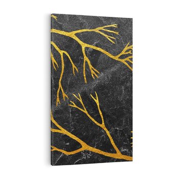 Obraz na płótnie 70x100 - Marmurowe Drzewa Snu - złote gałęzie, drzewa