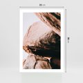 Plakat bez ramy 21x30 - Tekstura Brązu - skały, głazy