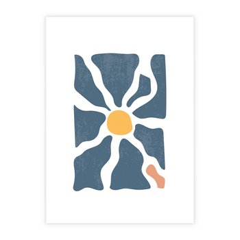 Plakat bez ramy 30x40 - Kwiatowy Rezonans - nowoczesna kwiatowa grafika, styl retro