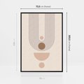 Obraz w ramie 70x100 - Strukturalne Kształty Postępu - boho plakat, minimalizm - rama czarna