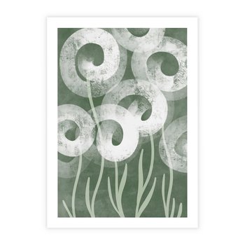 Plakat bez ramy 50x70 - Spokojne Plamy Natury - zielony plakat, roślinne motywy