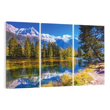 Obraz na płótnie 120x80 - Górskie piękno - góry, jezioro