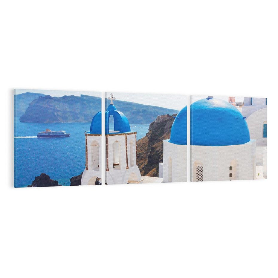 Obraz na płótnie 90x30 - Perspektywa na Santorini - Santorini, perspektywa