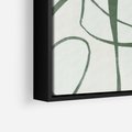 Obraz w ramie 70x100 - Zielony Spokój - zielona abstrakcja, spokojny plakat - rama czarna