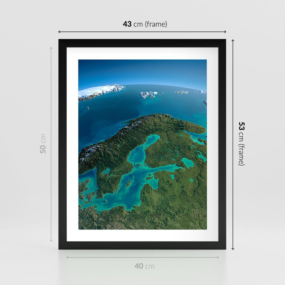 Plakat w ramie 40x50 - Beztroski widok na ocean - widok, ocean - rama czarna