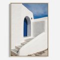 Obraz w ramie 50x70 - Powitanie Wyspy - Santorini, drzwi - rama drewno