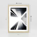 Plakat w ramie 30x40 - Architektura o Prostych Formach - architektura, proste formy - rama drewno