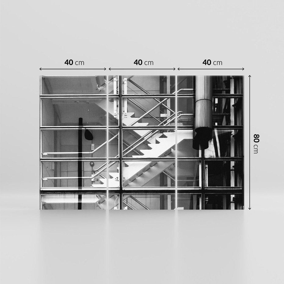 Obraz na płótnie 120x80 - Schody do architektonicznej przestrzeni - schody, architektura