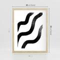 Plakat w ramie 40x50 - Wibracje Plam - abstrakcja, minimalizm - rama drewno
