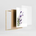 Plakat w ramie 30x40 - Delikatny Urok - lawenda, kwiaty - rama drewno