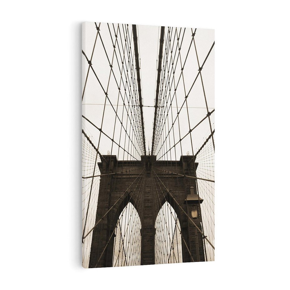 Obraz na płótnie 50x70 - Most z linami pod niebem - USA - most, liny