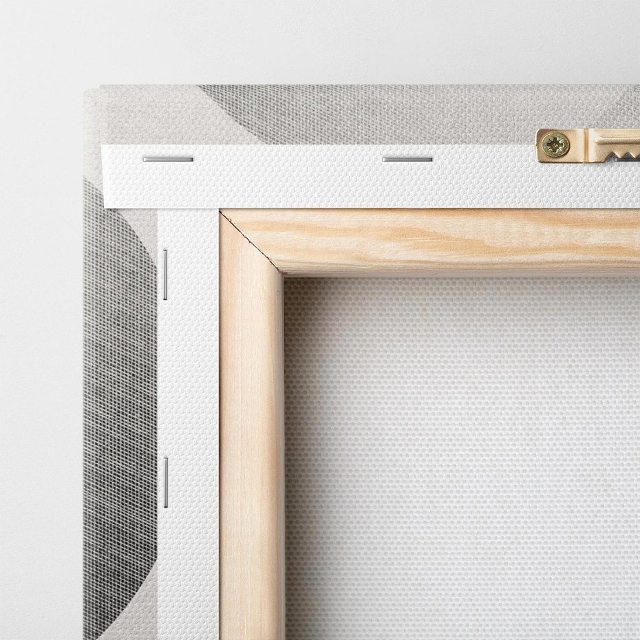 Obraz na płótnie 150x50 - Taniec Szarych Okręgów - graficzne, geometryczne kształty