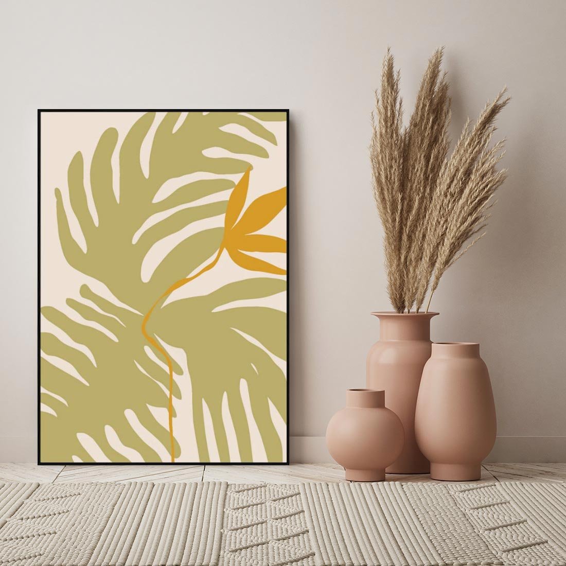 Obraz w ramie 70x100 - Konturem Zmiękczane - minimalistyczny obraz, nowoczesny - rama czarna