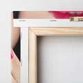 Obraz na płótnie 30x30 - Wyrażenie Piękna - paznokcie, usta