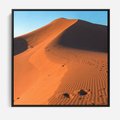 Obraz w ramie 50x50 - Piasek pustyni wędruje - pustynia, piasek - rama czarna