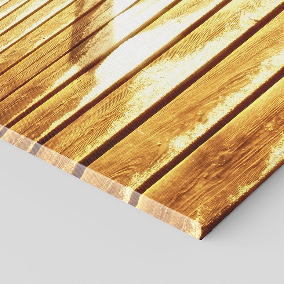 Obraz na płótnie 50x70 - Stary pomost w sepia - pomost, sepia