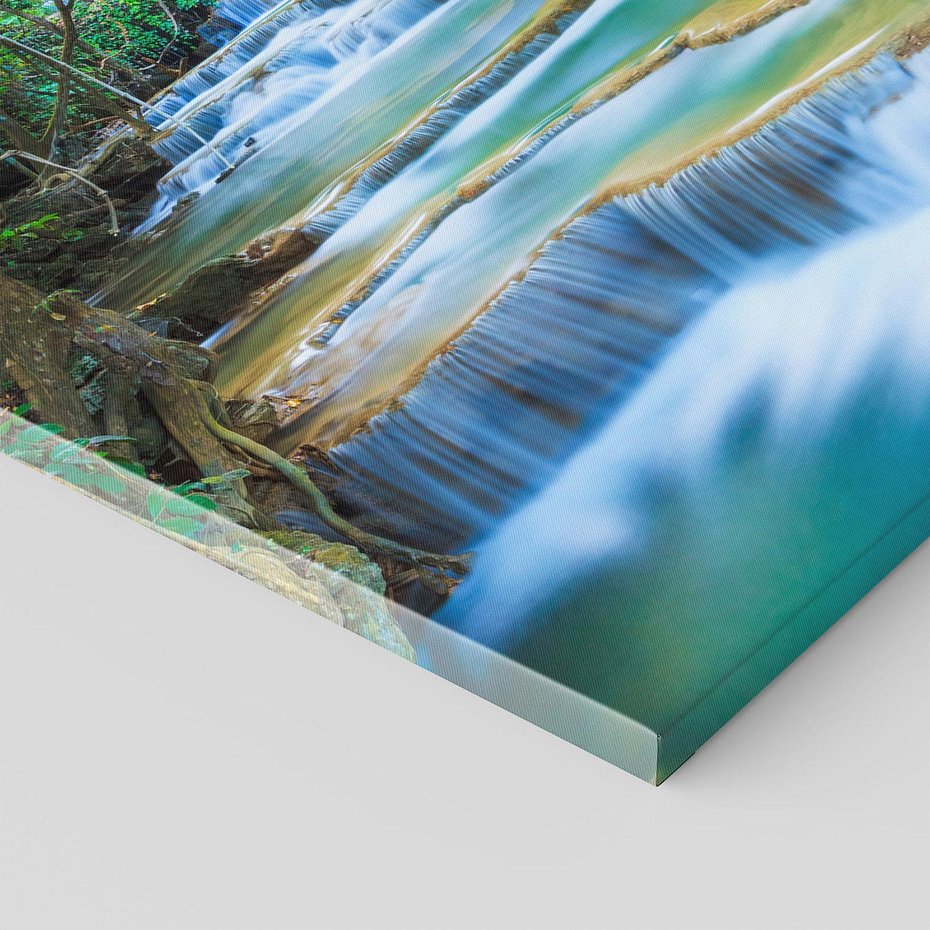 Obraz na płótnie 120x80 - Magia tajlandzkich wodospadów - wodospady, Tajlandia