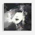Obraz w ramie 50x50 - Abstrakcyjna wizja kobiety - abstrakcja, kobieta - rama biała