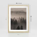 Plakat w ramie 30x40 - Mglista Opowieść Lasu - las, mgła - rama drewno