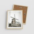 Plakat w ramie 40x50 - Wiejska Idylla z Młynem - wiatrak, młyn - rama drewno