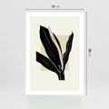 Plakat bez ramy 21x30 - Harmonia liści - minimalistyczny obraz, szkic