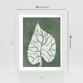 Plakat w ramie 40x50 - Migotliwe Wnętrze Zieleni - zielony plakat, roślinne motywy - rama biała