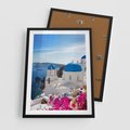 Plakat w ramie 50x70 - Perspektywa na Santorini - Santorini, perspektywa - rama czarna