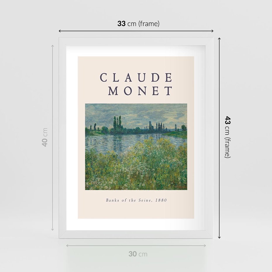 Plakat w ramie 30x40 - Claude Monet: Reprodukcja - Claude Monet, reprodukcja plakat - rama biała