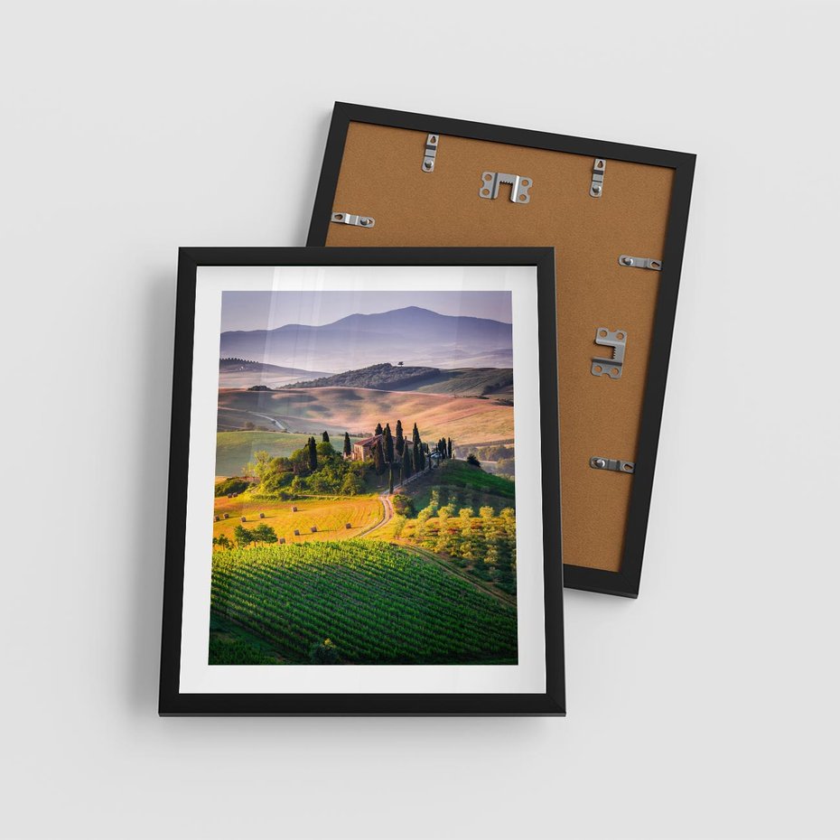 Plakat w ramie 40x50 - Pejzaż w perspektywie - pejzaż, perspektywa - rama czarna