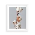 Plakat w ramie 40x50 - Bawełniana boho miękkość - bawełna, boho - rama biała