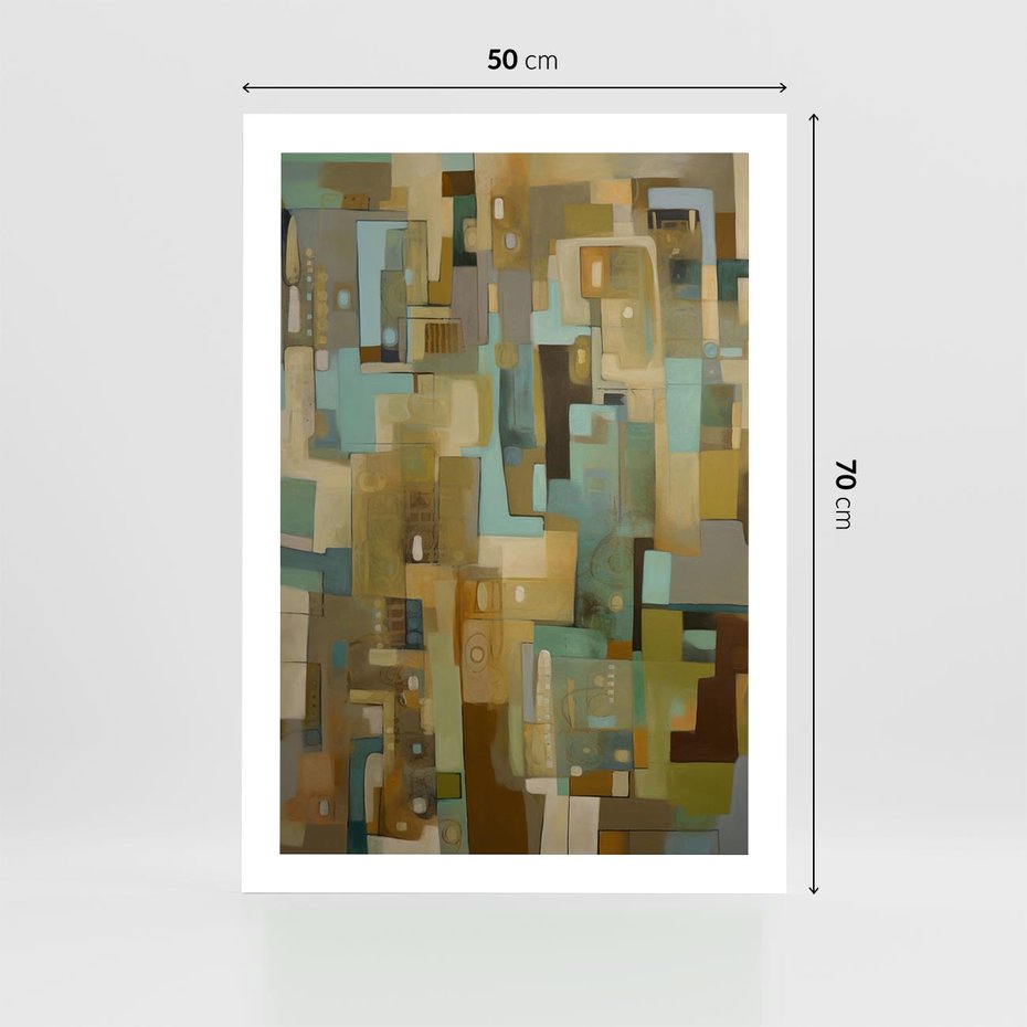 Plakat bez ramy 50x70 - Kolorowe Wyobrażenia - abstrakcyjny obraz, mnogość kolorów