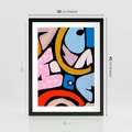 Plakat w ramie 30x40 - Kolory Komiksu - abstrakcyjne formy, komiksowy styl - rama czarna