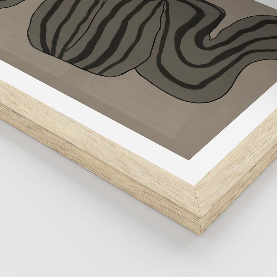 Plakat w ramie 40x50 - Niezwykłe Przesilenia - nowoczesna geometryczna sztuka, loftowe wnętrze - rama drewno