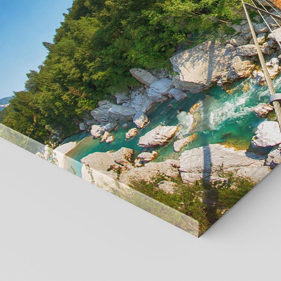 Obraz na płótnie 100x70 - Most w górach: siła natury - most, góry