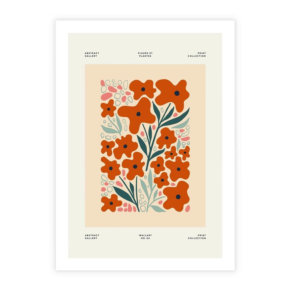 Plakat bez ramy 21x30 - Refleksje Kolorowych Tajemnic - kwiaty, kompozycja