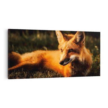 Obraz na płótnie 140x70 - Lisek w lesie - lis, lisek