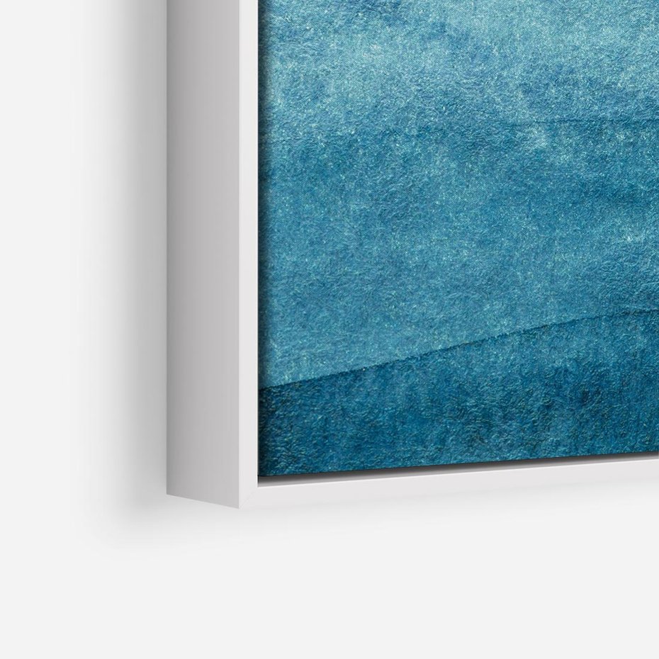 Obraz w ramie 80x80 - Kolorowe fale akwareli - akwarela, fale - rama biała