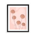 Plakat w ramie 40x50 - Rozkwitające Emocje - minimalistyczny plakat, pudrowe kwiaty - rama czarna