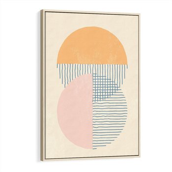 Obraz w ramie 80x120 - Migotliwe Wzory - geometryczne kształty, koła - rama drewno