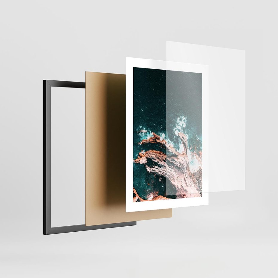 Plakat w ramie 30x40 - Morze w Perspektywie - morze, ocean - rama czarna