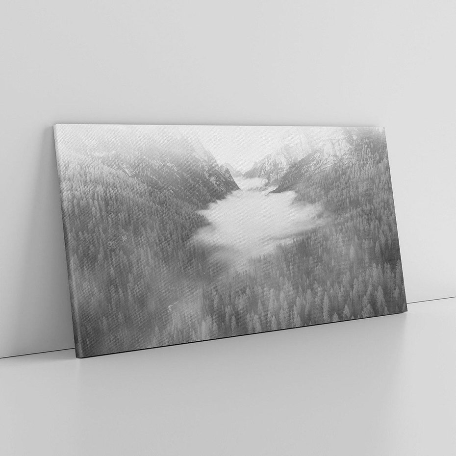 Obraz na płótnie 100x50 - Szare Góry - zamglony krajobraz, las