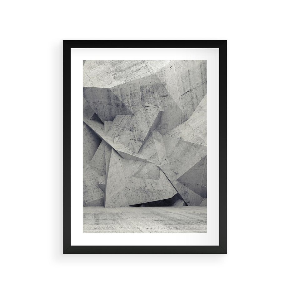 Plakat w ramie 30x40 - Architektura w trójwymiarowym wymiarze - architektura, 3D - rama czarna