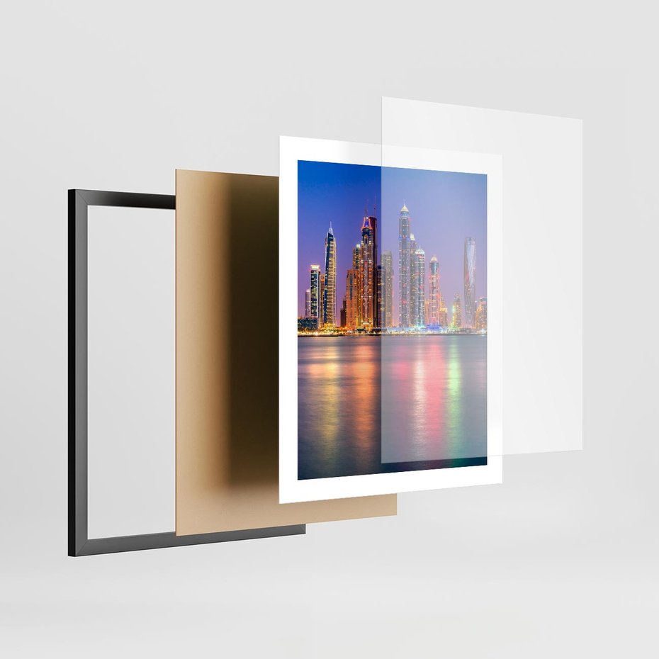 Plakat w ramie 40x50 - Nowy Jork: pulsujące miasto - Nowy Jork, miasto - rama czarna